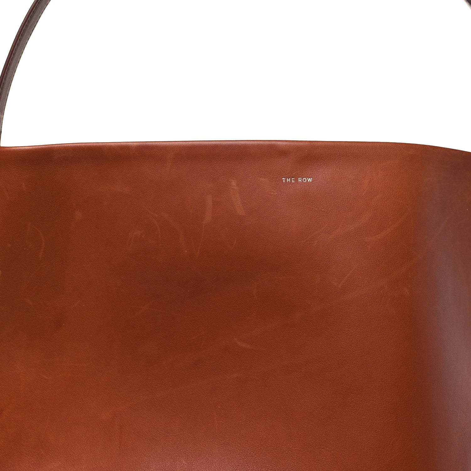 The Row Polished Saddle Calfskin Large N/S Park Tote Cuir 12 of 13
