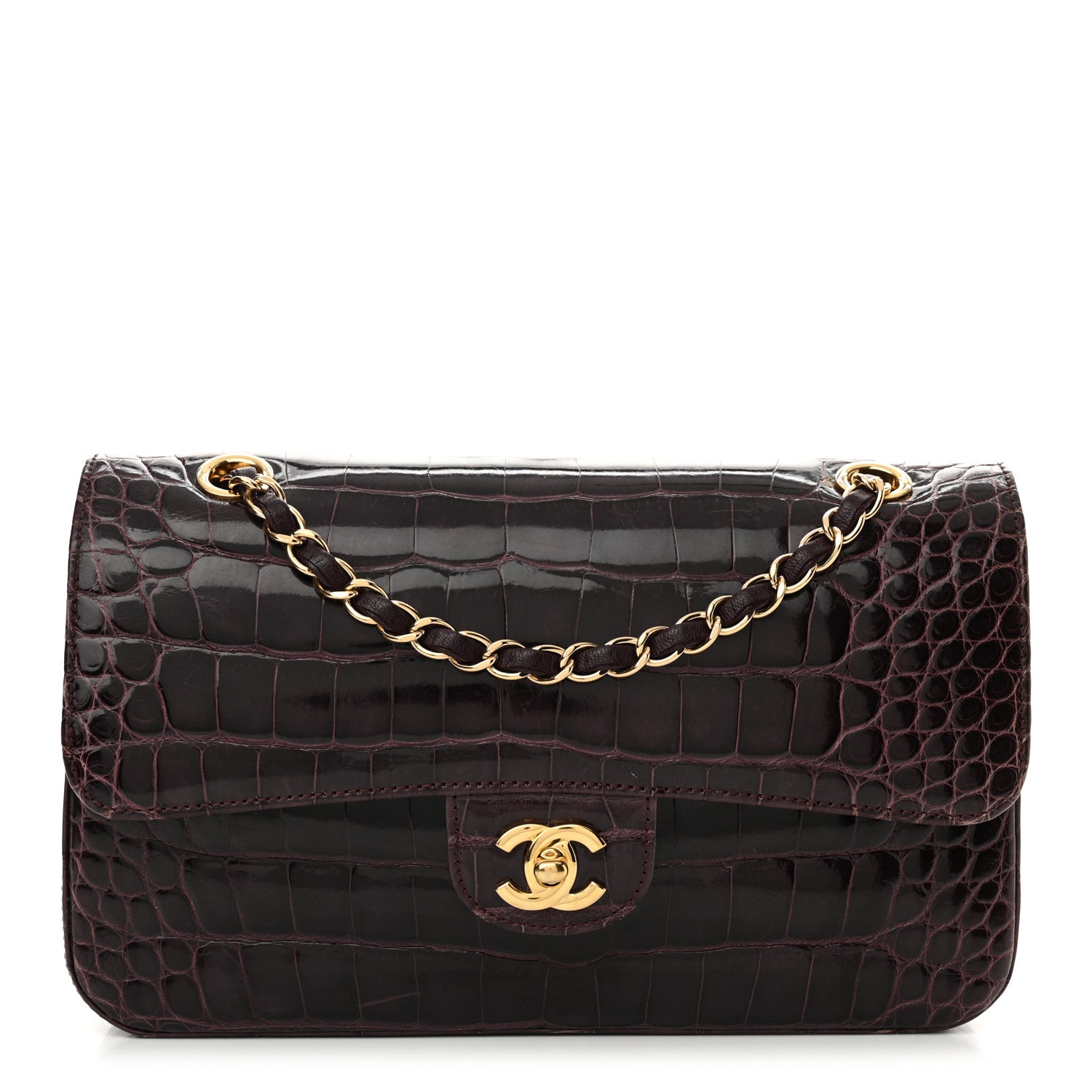 Chanel Alligator Medium Double Flap Purple 1 of 22
