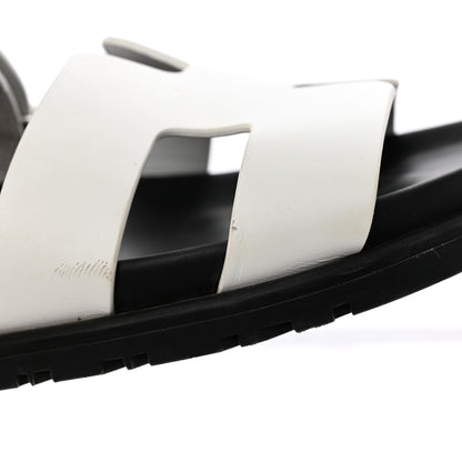 Hermes Calfskin Womens Chypre Sandals 37.5 White 12 of 23