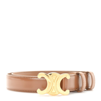 Celine Box Calfskin Medium 25mm Triomphe Belt 85 34 Tan 1 of 6