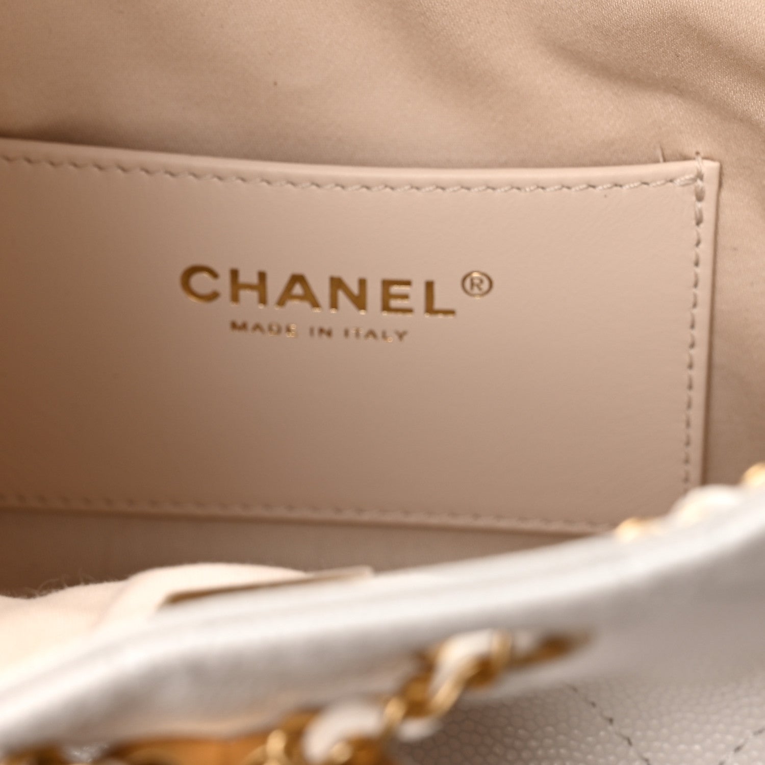 Chanel Caviar Quilted Mini Chanel 25 Handbag White 6 of 11