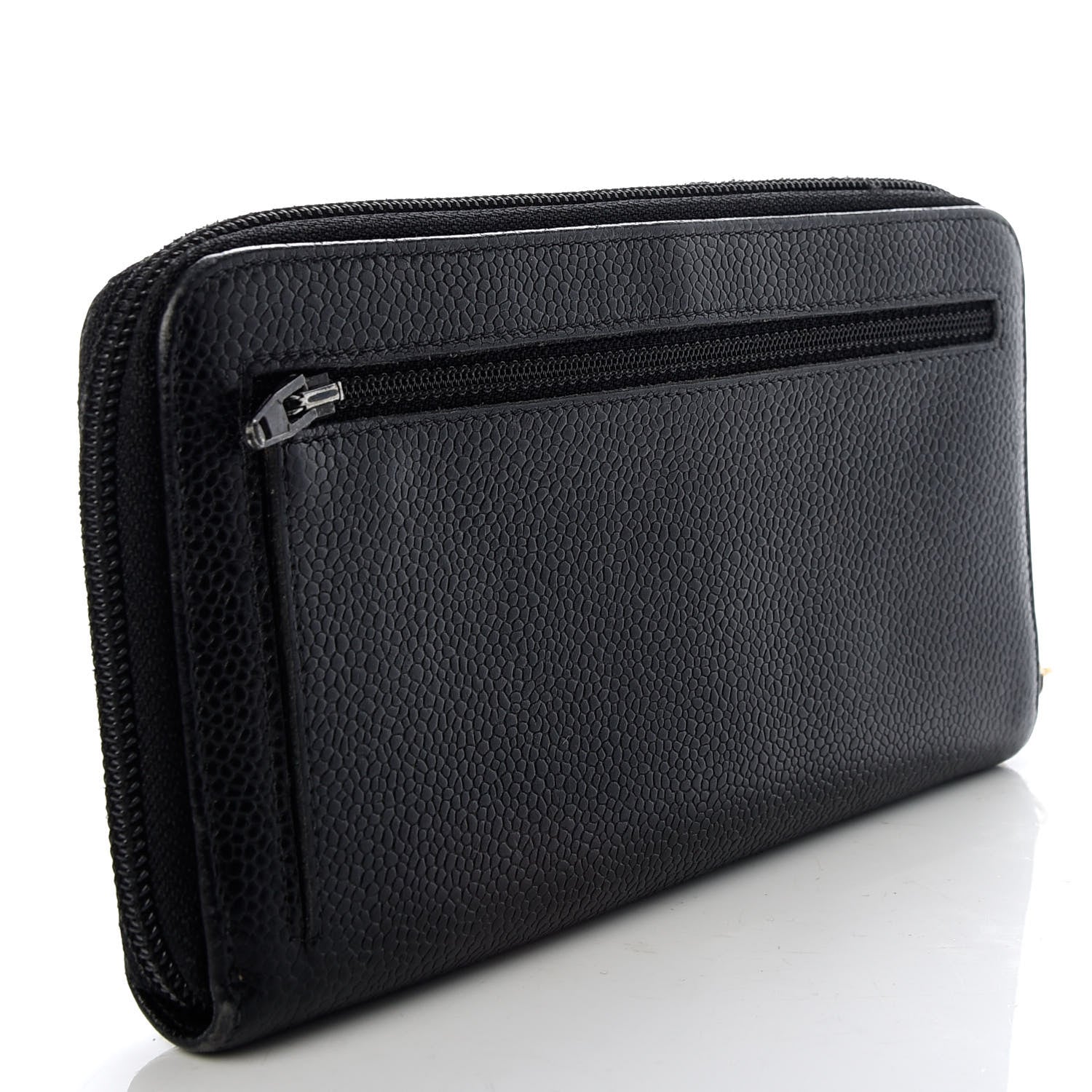 Chanel Caviar Large Timeless CC Zip Around Wallet Black 3 of 9
