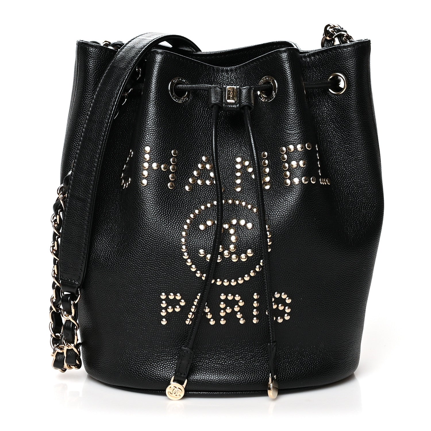 Chanel Caviar Deauville Drawstring Bucket Bag Black 1 of 10