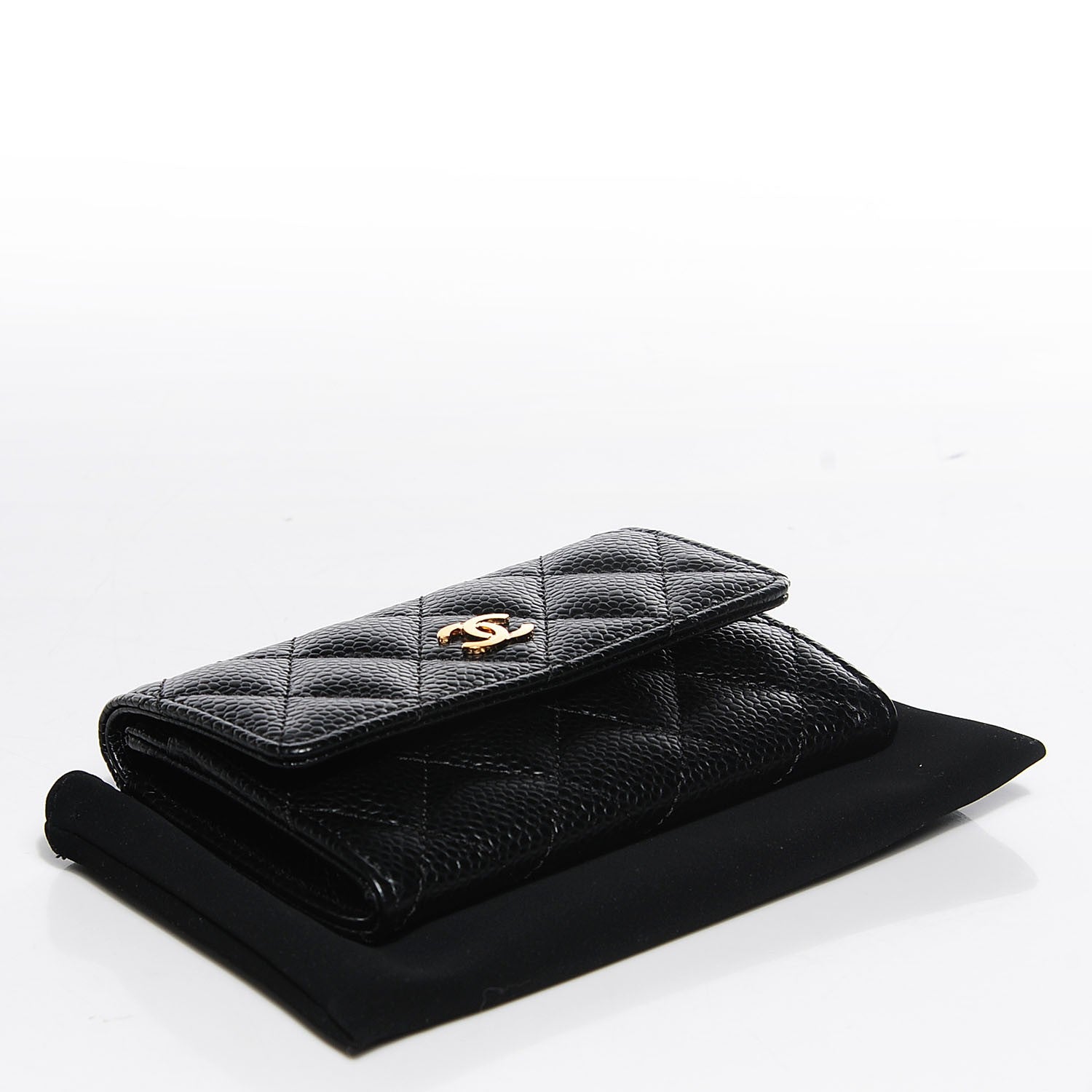 Chanel Caviar Quilted Flap Card Holder Black 4 of 9