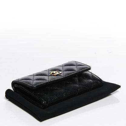Chanel Caviar Quilted Flap Card Holder Black 4 of 9