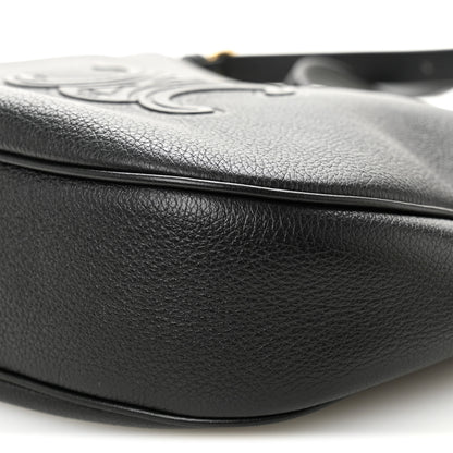 Celine Supple Calfskin Cuir Triomphe Small Heloise Shoulder Bag Black 10 of 10