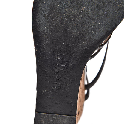 Chanel Patent Cork CC Wedge 39 Black 6 of 11