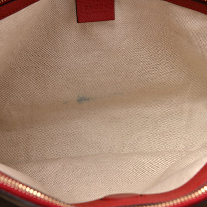 Gucci Pebbled Calfskin Medium Bamboo Shopper Tote Red 14 of 15