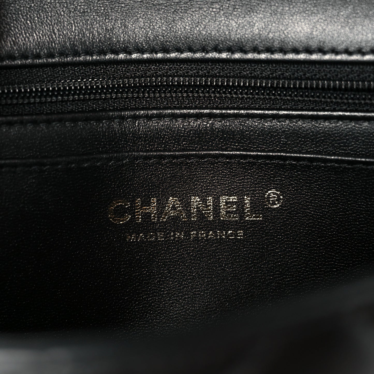 Lambskin Quilted Mini Top Handle Rectangular Flap Black