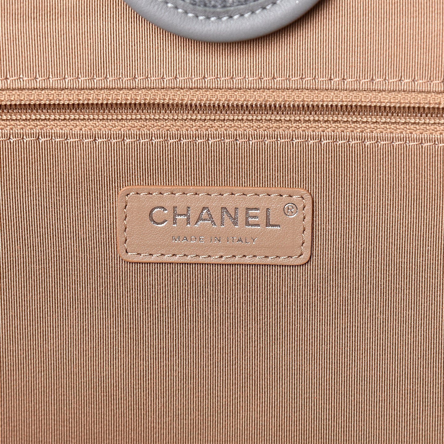 Wool Felt Large Deauville Tote Grey Beige