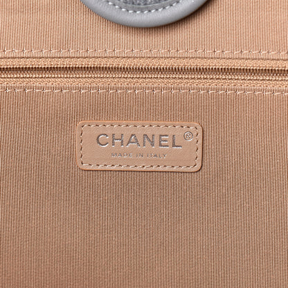 Chanel Wool Felt Large Deauville Tote Grey Beige 7 of 14
