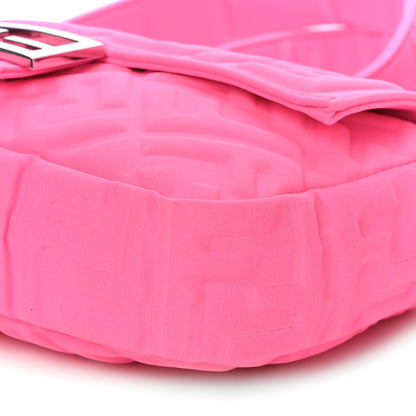 Fendi Lycra FF 1974 Embossed Baguette Rosa Fluo 9 of 10