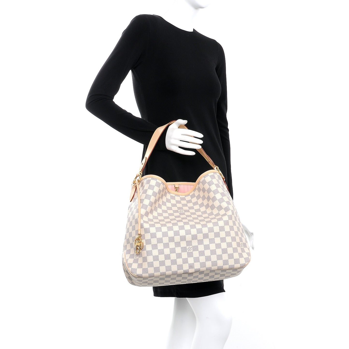 Damier Azur Delightful MM Rose Ballerine