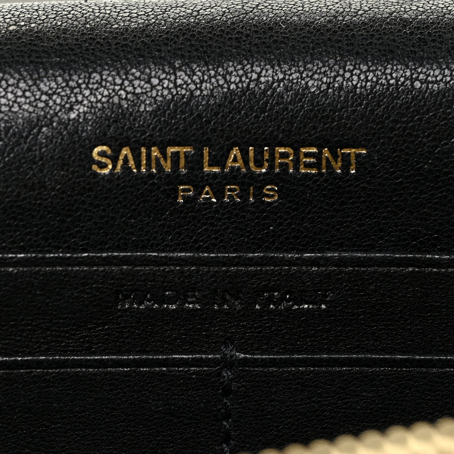 Smooth Calfskin Classic Monogram Kate Heart Tassel Heart Chain Wallet Black