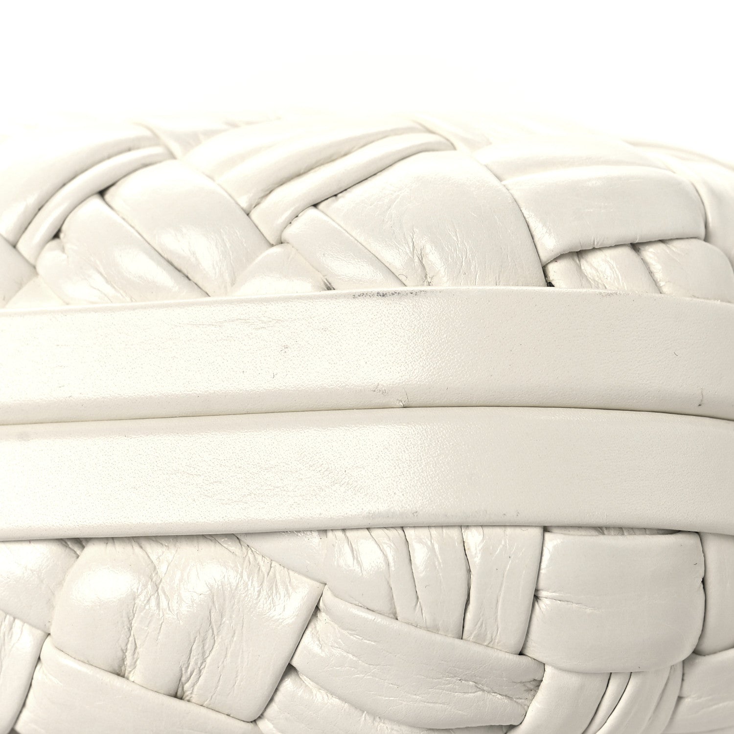 Bottega Veneta ホワイト　ノットハンドルバッグ　白 Bottega Veneta // White Leather Double Knot Bag – VSP Consignment