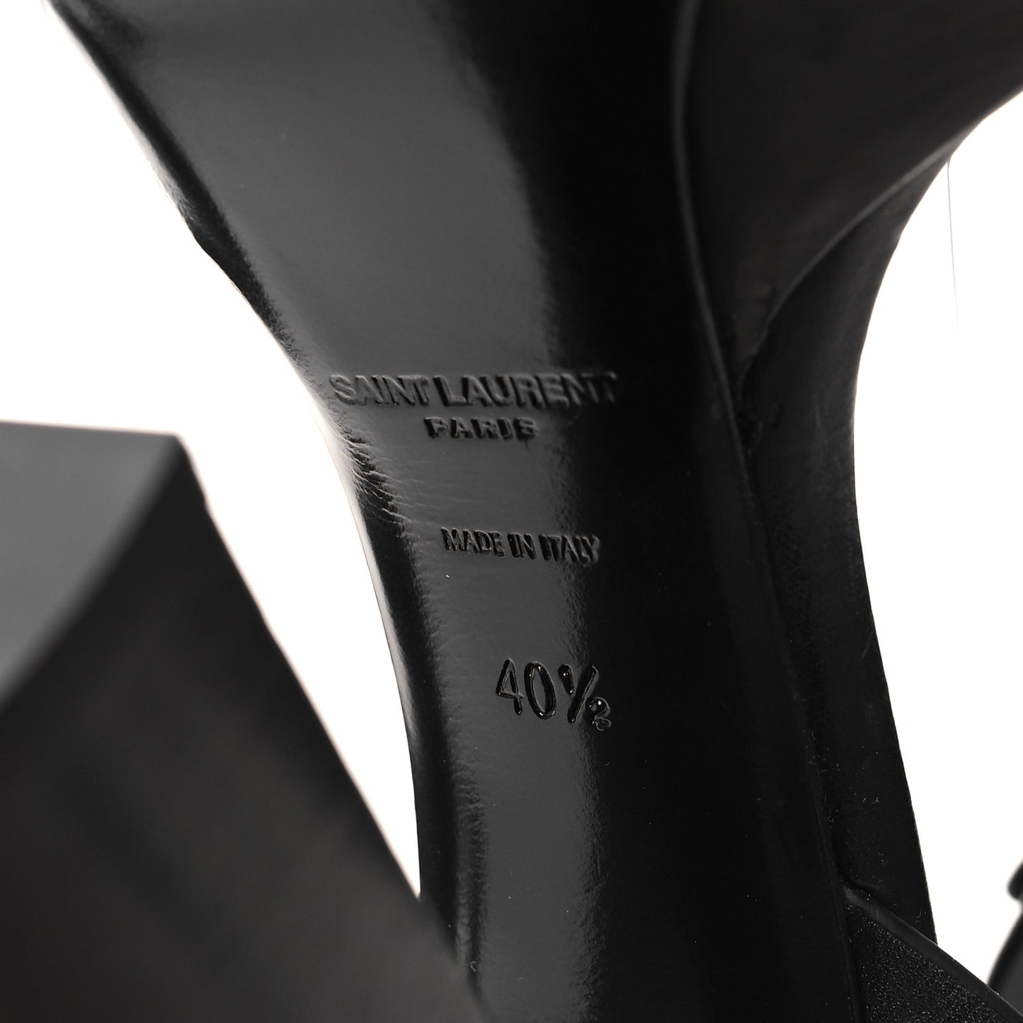 Calfskin Platz 105 Platform Sandals 40.5 Black