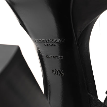 Saint Laurent Calfskin Platz 105 Platform Sandals 40.5 Black 7 of 8