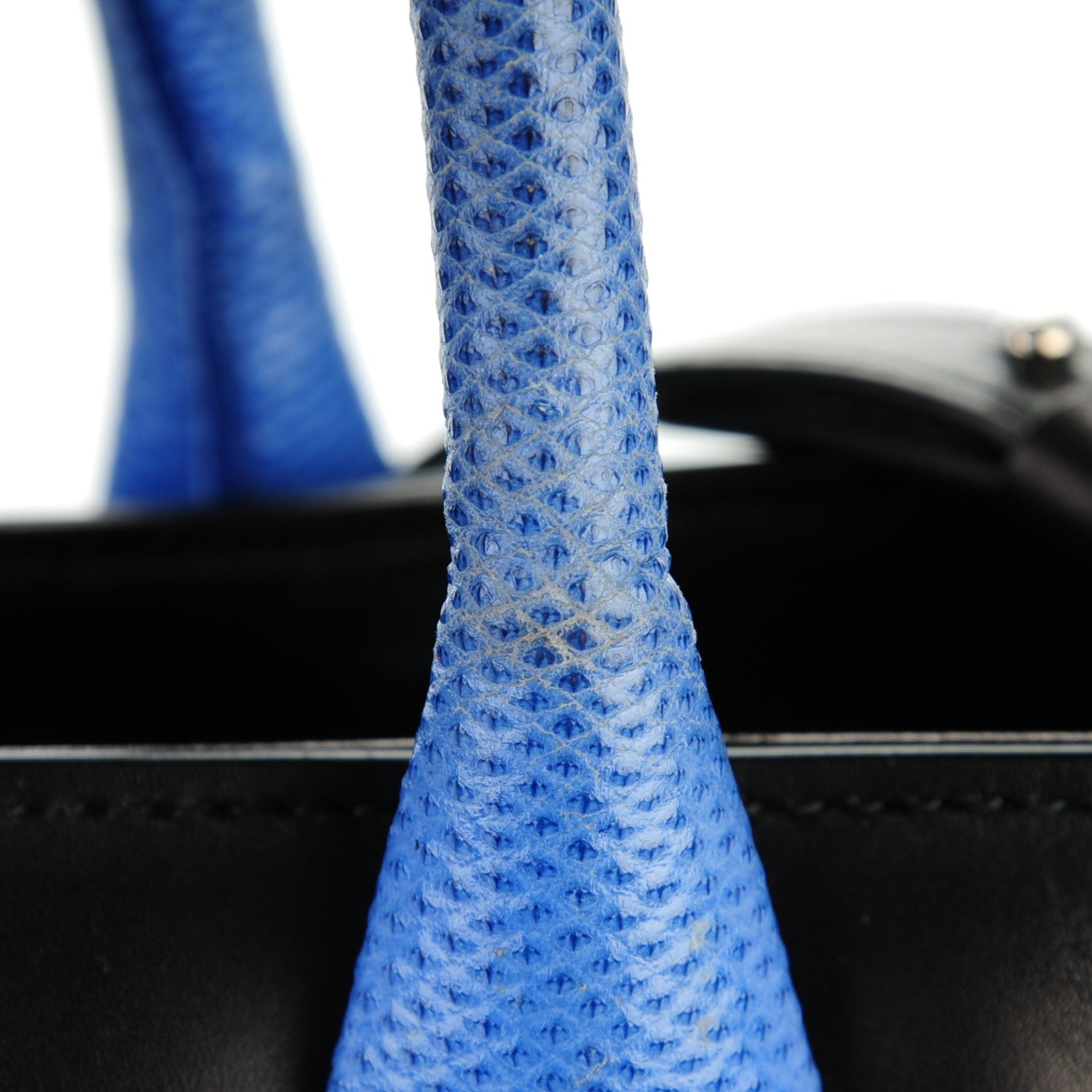 Balenciaga Calfskin Karung S Padlock Nude Work Black Electric Blue 7 of 11