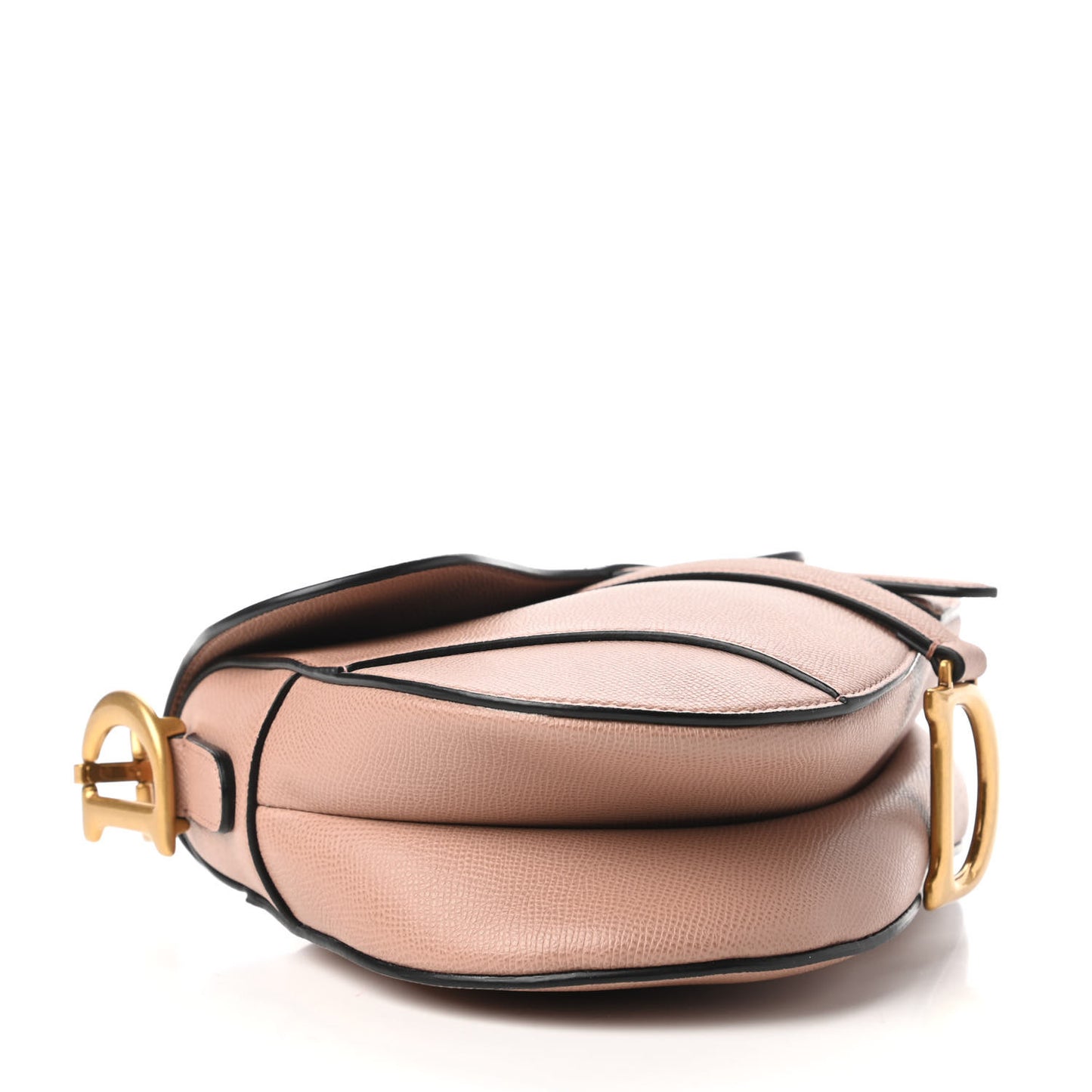 Grained Calfskin Saddle Bag Pink