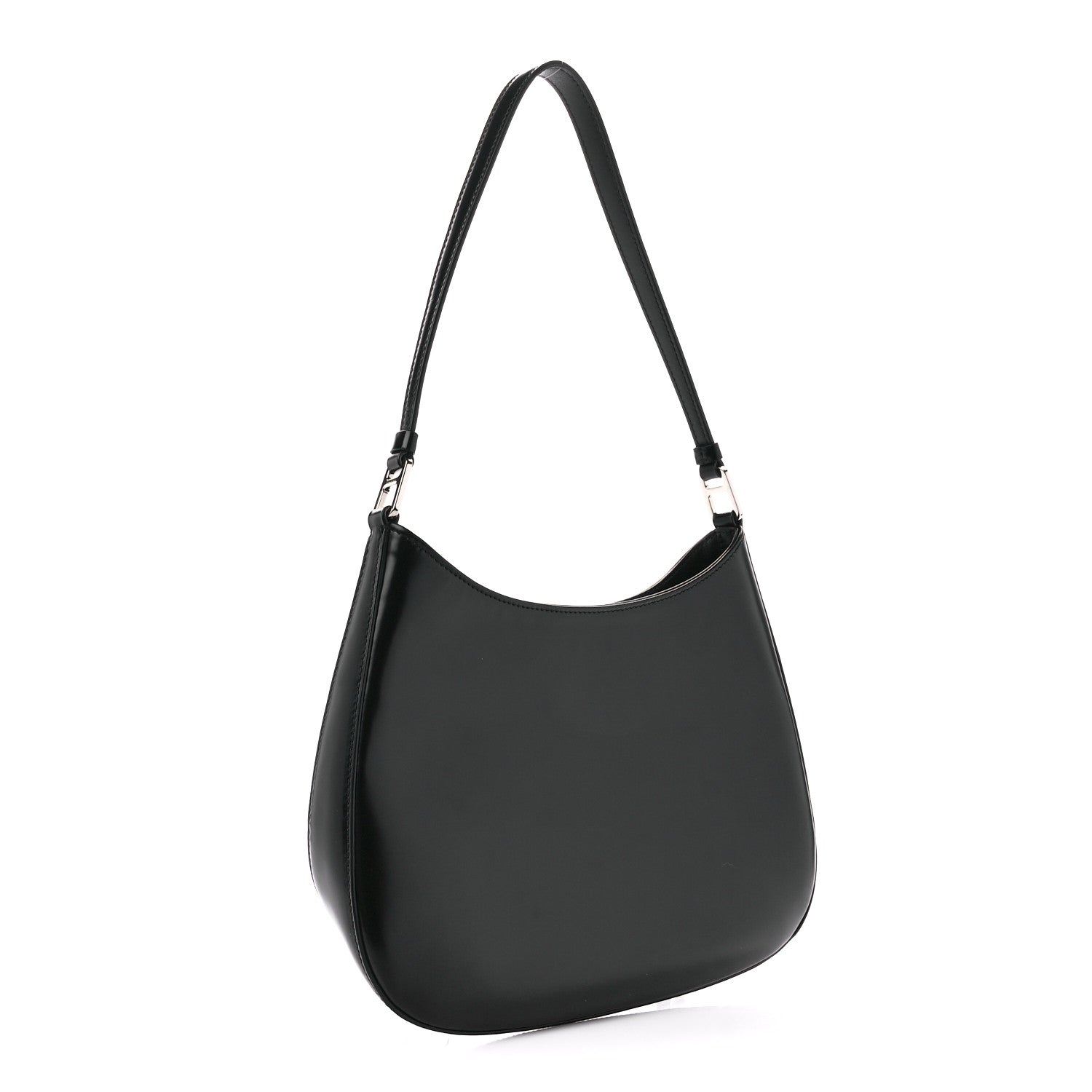 Prada Spazzolato Cleo Shoulder Bag Black 3 of 11