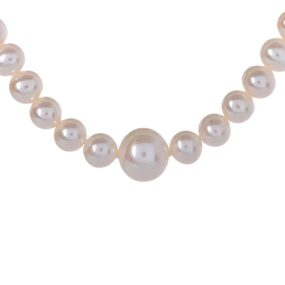 Tiffany Sterling Silver Pearl 5.5-9mm Ziegfeld Strand Necklace 4 of 6