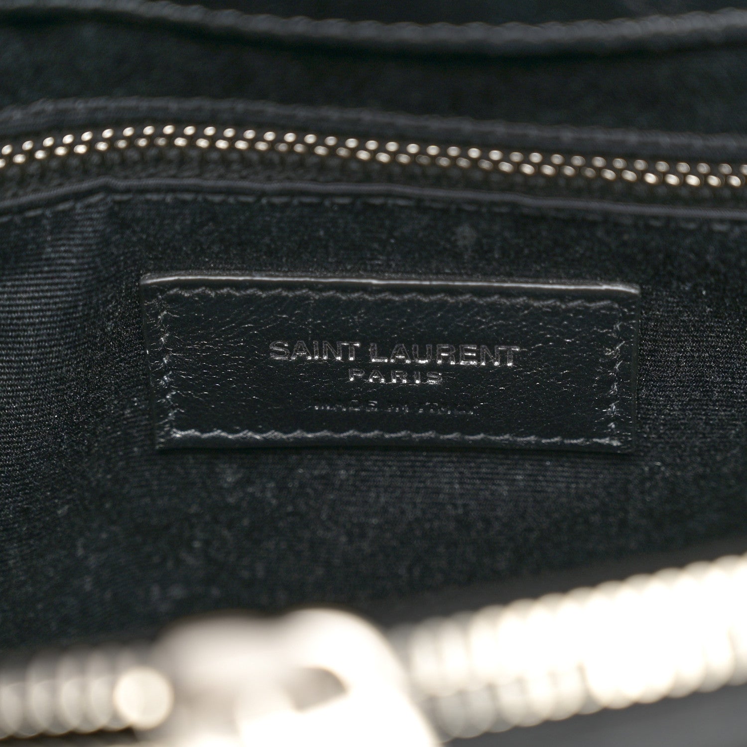 Saint Laurent Calfskin Y Quilted Monogram Medium Loulou Chain Satchel Black 6 of 9