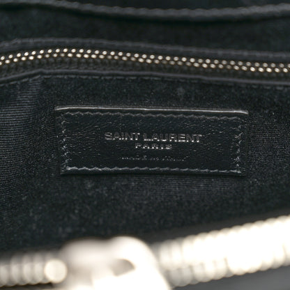 Saint Laurent Calfskin Y Quilted Monogram Medium Loulou Chain Satchel Black 6 of 9