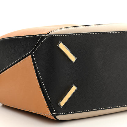 Loewe Grained Calfskin Medium Puzzle Bag Amber Light Oat 8 of 10