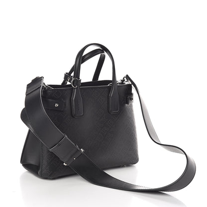 Burberry Calfskin Perforated Small Banner Tote Black 3 of 9