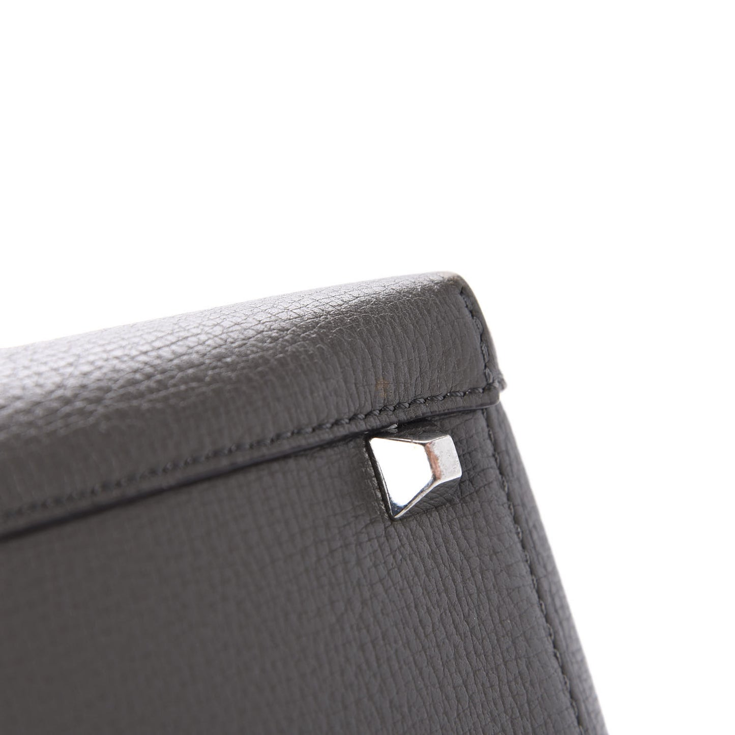 Grained Calfskin Sarah Medium Visetos Hobo Grey