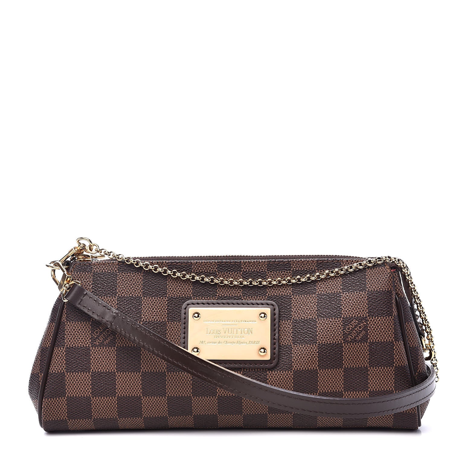Louis Vuitton Damier Ebene Eva Clutch 1 of 10
