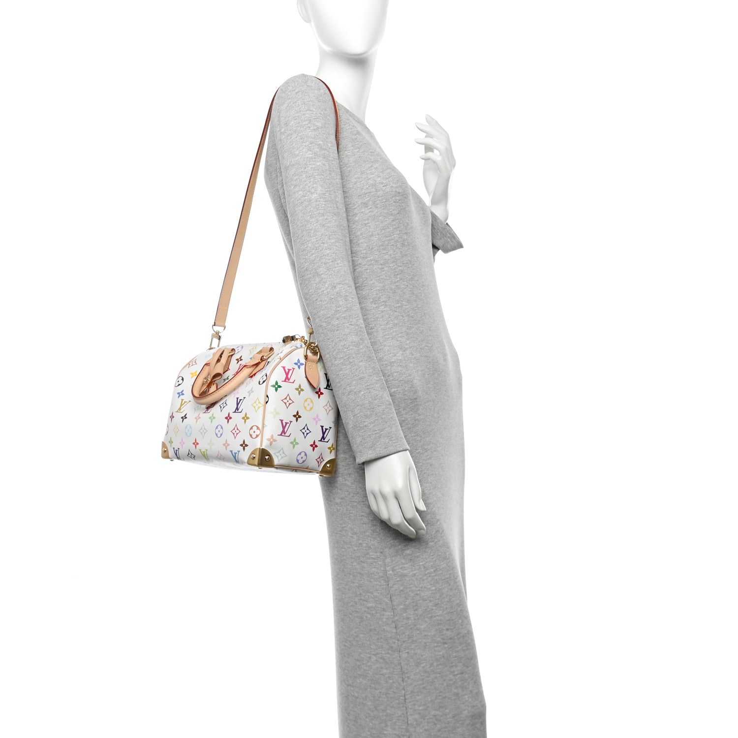 Louis Vuitton LV X TM Monogram Multicolor Speedy Bandouliere 25 White 2 of 9