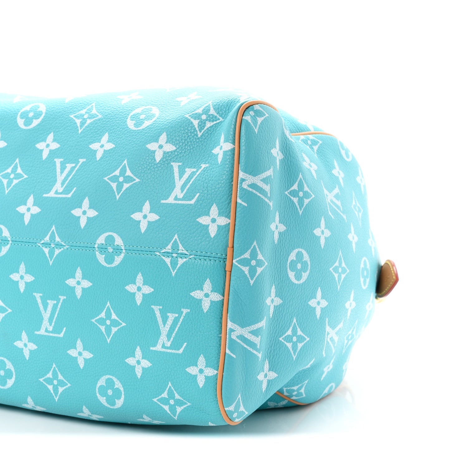 Calfskin Monogram Speedy P9 Bandouliere 40 Turquoise