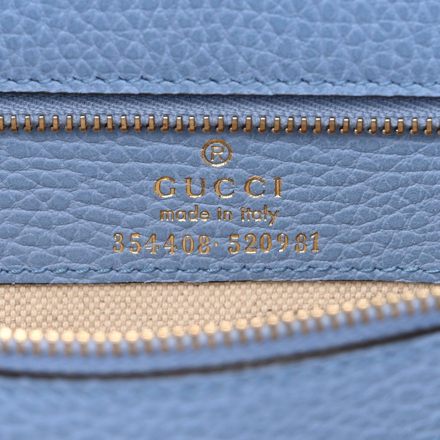 Dollar Calfskin Small Swing Tote Mineral Blue