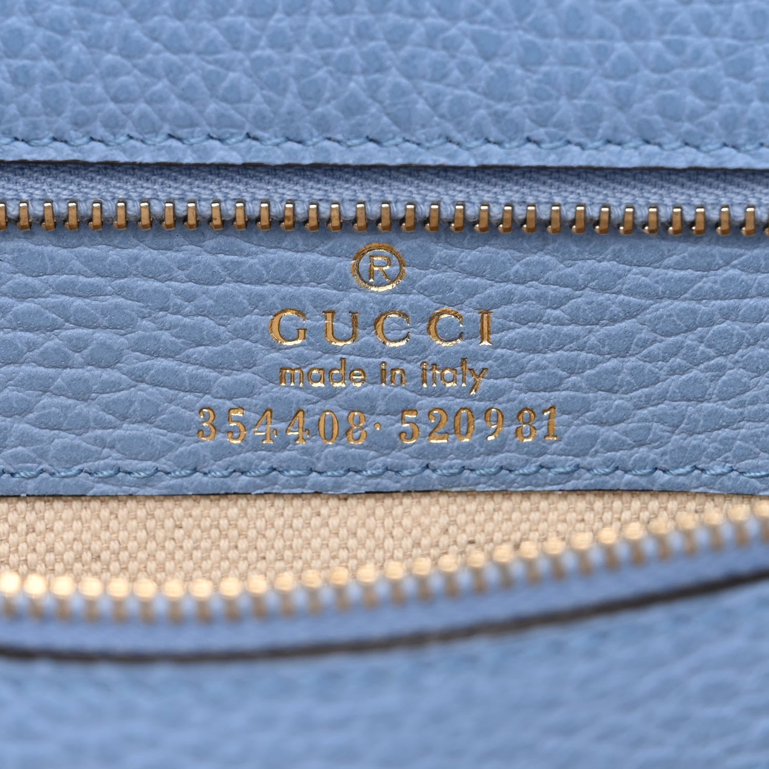Gucci Dollar Calfskin Small Swing Tote Mineral Blue 5 of 8