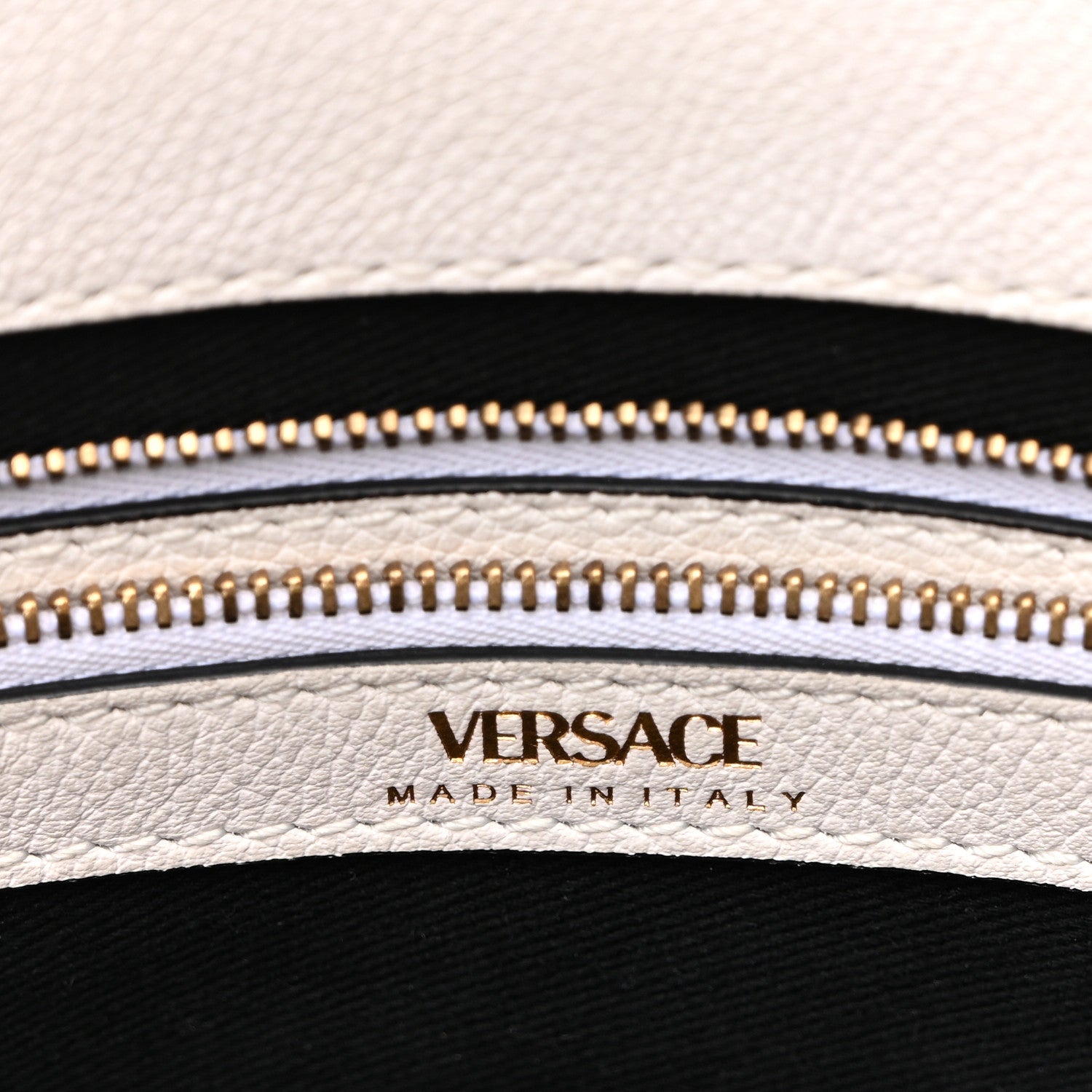 Versace Grained Calfskin La Medusa Chain Tote White 6 of 10