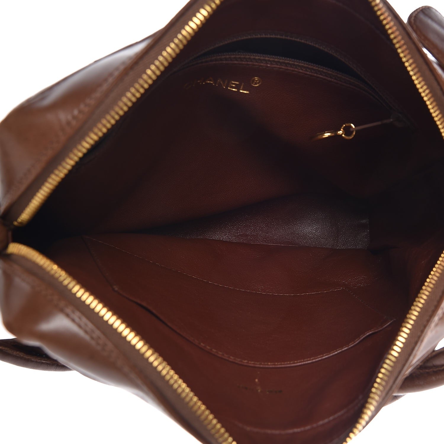 Chanel Lambskin Shoulder Bag Light Brown 5 of 14