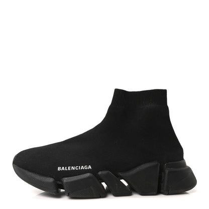 Balenciaga Technical 3D Recycled Knit Womens Speed 2.0 Sneakers 41 Monocolor Black 2 of 18