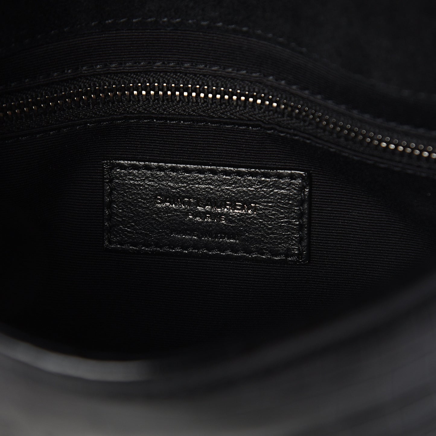 Crocodile Embossed Lambskin Matelasse Monogram Niki Chain Wallet Black