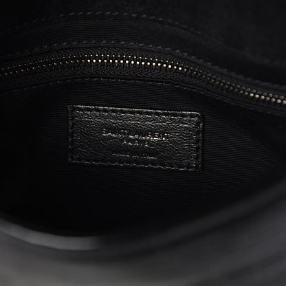 Saint Laurent Crocodile Embossed Lambskin Matelasse Monogram Niki Chain Wallet Black 5 of 7