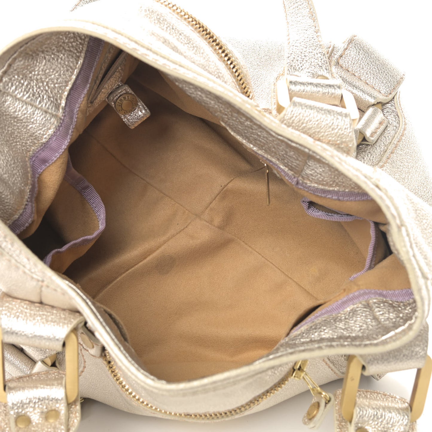 Metallic Calfskin Mahala Tote Gold