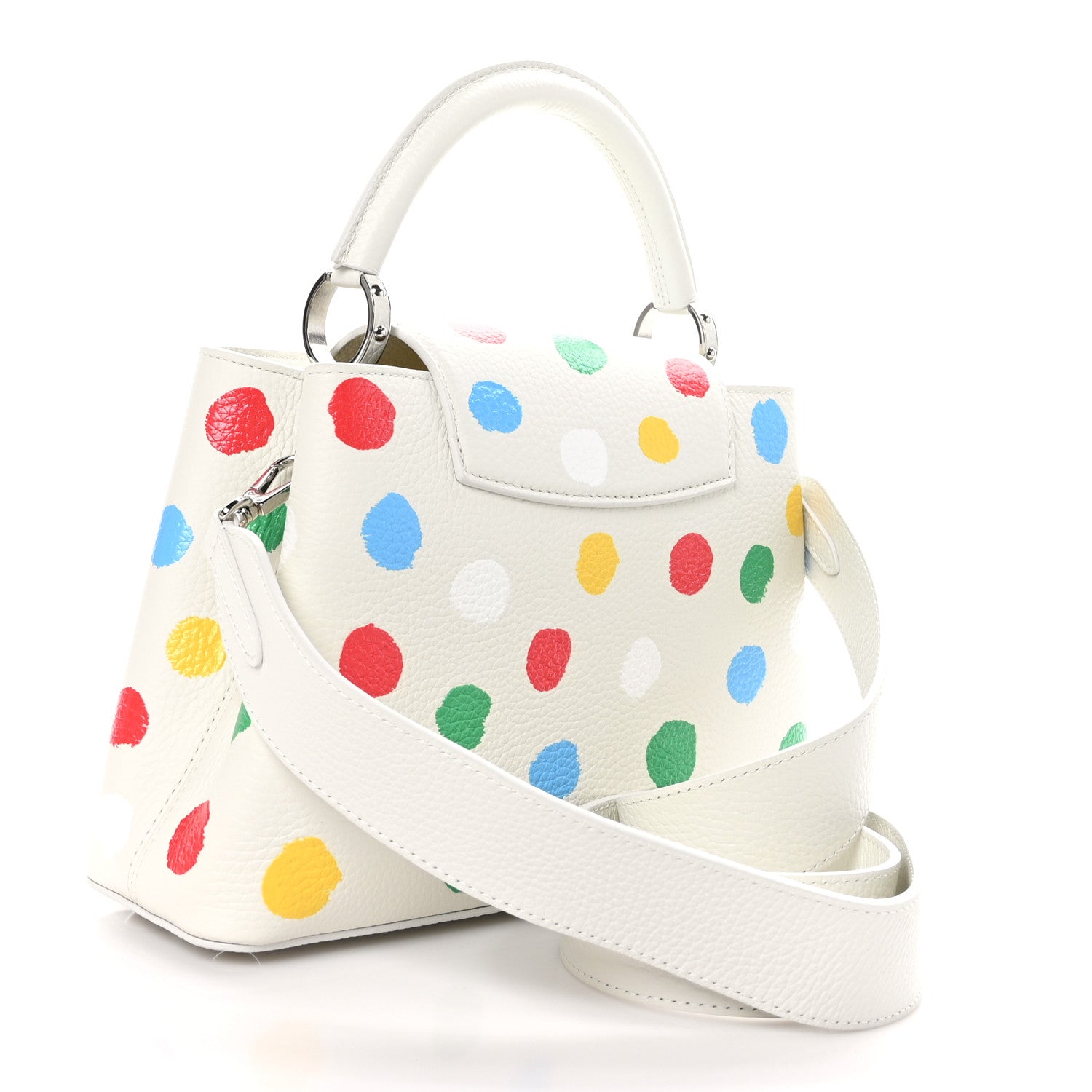 Louis Vuitton LV X YK Taurillon Capucines BB White 3 of 8