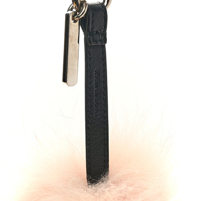Fendi Fox Rabbit Goat Mink Fur Vitello Flamingo Furbet Monster Bag Bug Charm Light Pink 4 of 5