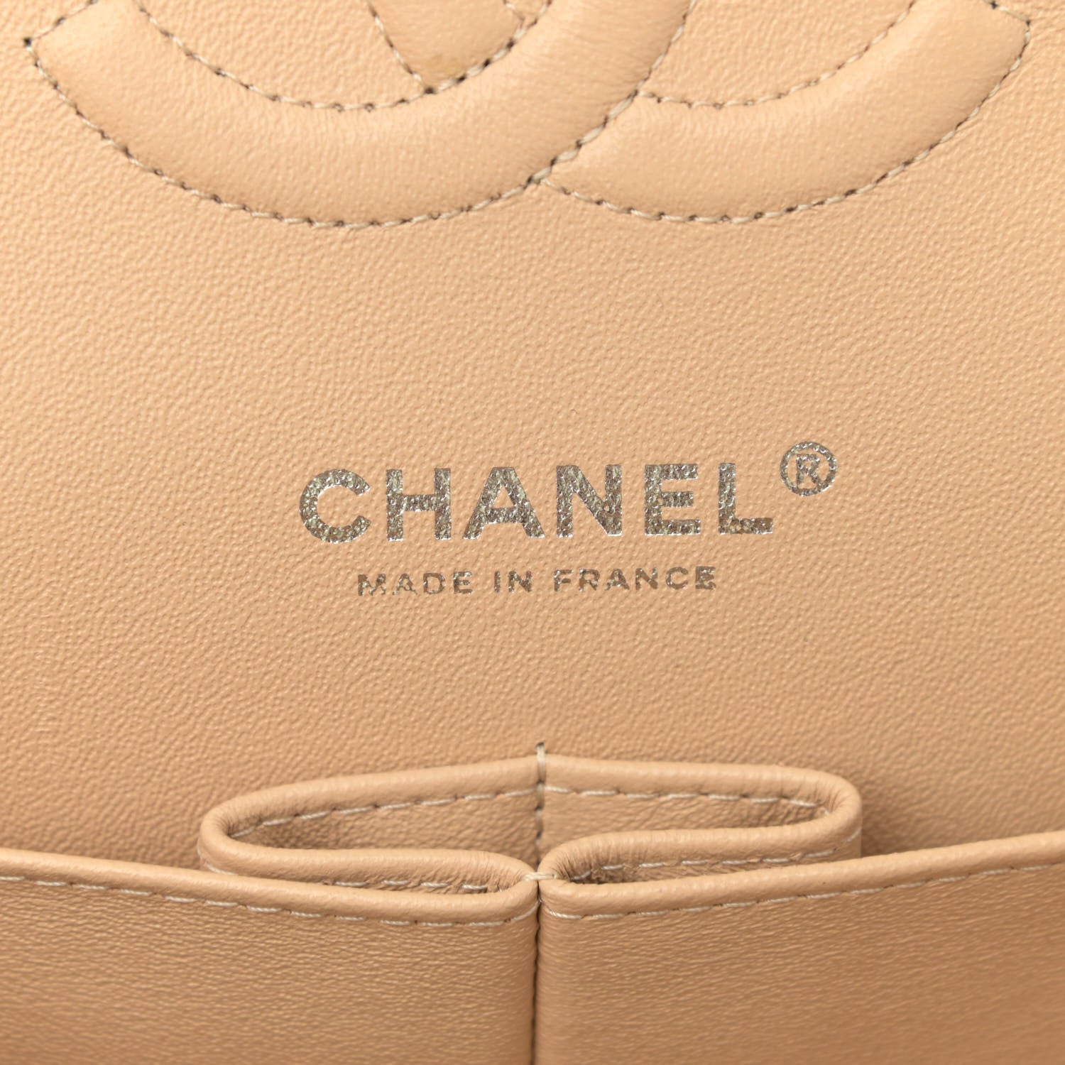Chanel Caviar Quilted Medium Double Flap Beige 6 of 14