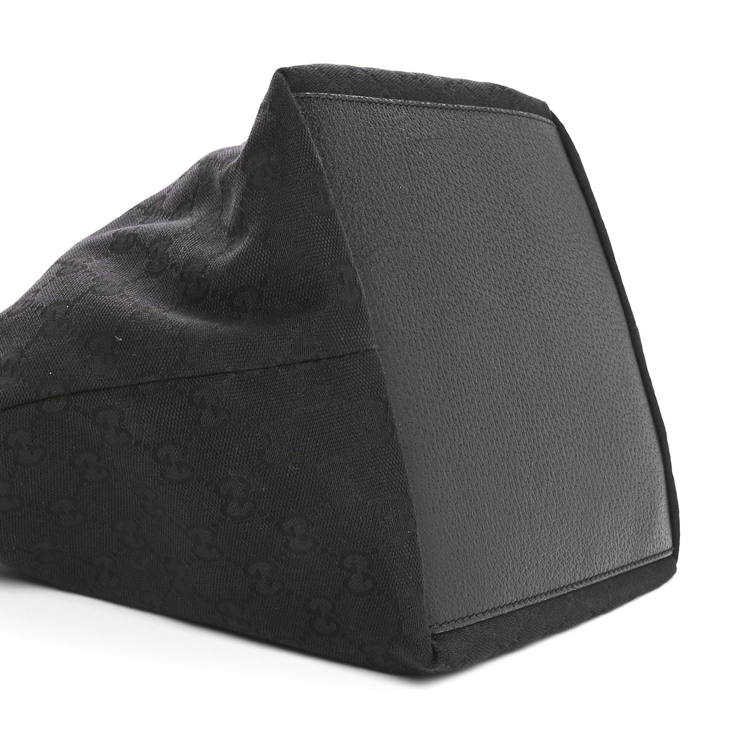 GG Monogram Small Web Handle Bucket Tote Black