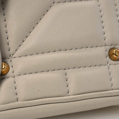 Gucci Calfskin Matelasse Studded Medium GG Marmont Shoulder Bag White 12 of 16