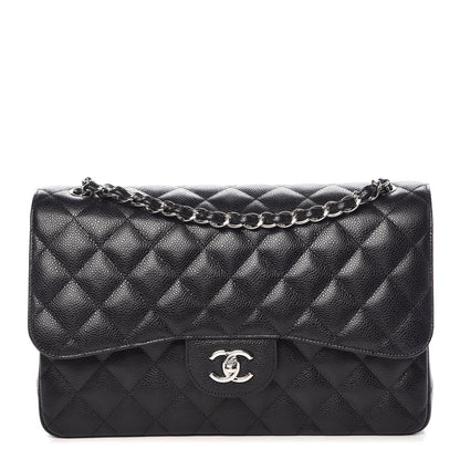 Chanel Caviar Quilted Jumbo Double Flap Black 1 of 8