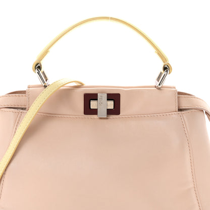 Fendi Nappa Colorblock Mini Peekaboo Iconic Satchel Plaster Banana Grigio Polvere 8 of 10