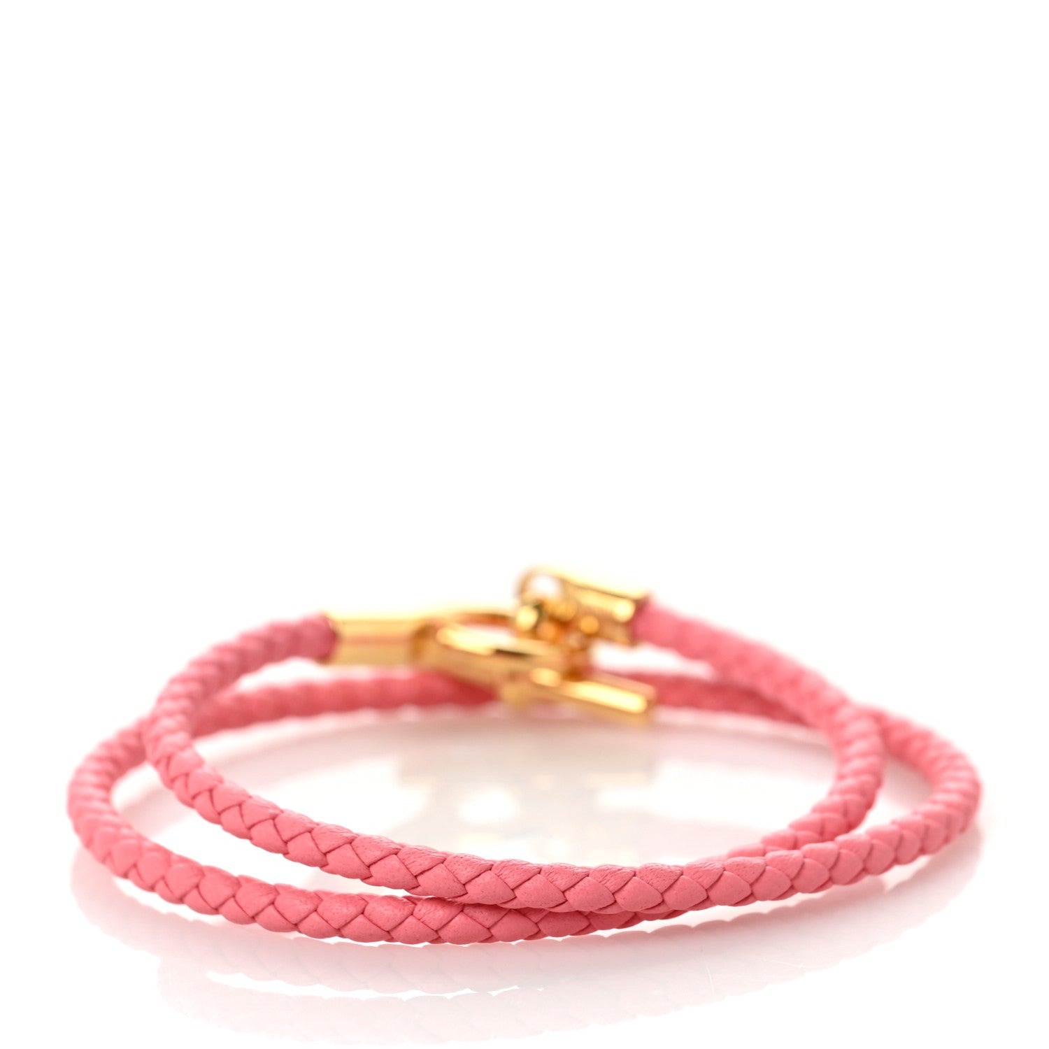 Hermes Swift Glenan Double Tour Bracelet T2 Rose Ete 3 of 5