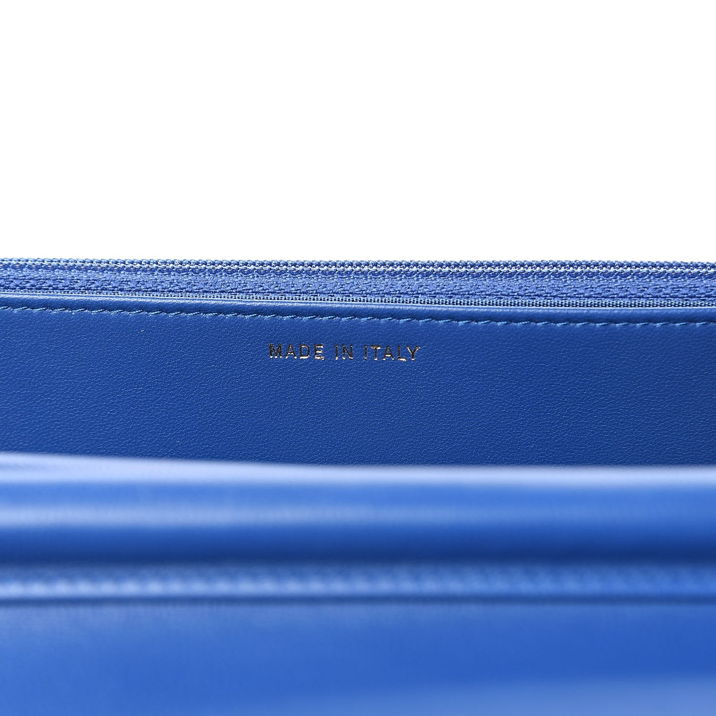 Lambskin Quilted Boy Wallet On Chain WOC Blue